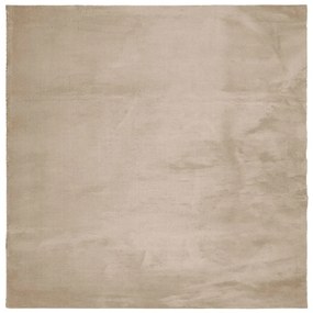 HUARTE homokszínű rövid szálú puha és mosható szőnyeg 160x160cm