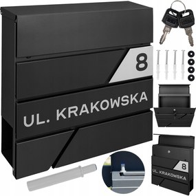 Fekete Postaláda Levél Mintás Felirat