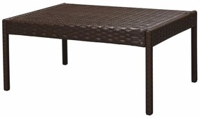 6-részes barna polyrattan kerti bútorszett párnákkal
