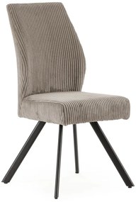 Világosszürke kordbársony étkezőszék szett 2 db-os Anibal – Marckeric