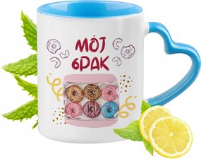 Vicces Kék Bögre Szív Alakú Füllel Ajándék