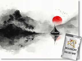 Fotótapéta Flizelina Tájkép Ázsia Orient Sumi-e Tinta Japán 100x75 ragasztó