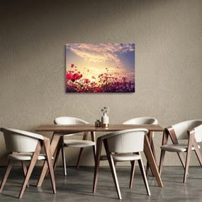 Kép - Rét virágokkal (üvegen) (70x50 cm)