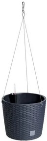 Virágcserép Prosperplast RATO ROUND W 25,6 cm felfüggeszthető, antracit színben