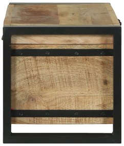 Tároló ládák 60x30x30cm Tömör Mangófából és Fém