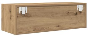 kézműves tölgy színű szerelt fa TV-szekrény 80x31x25,5 cm