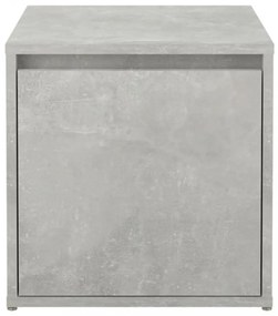 betonszürke szerelt fa tárolódoboz 40,5 x 40 x 40 cm