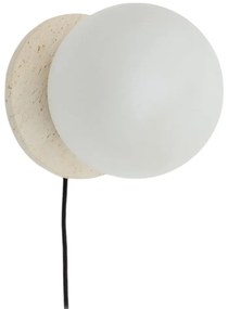 Fehér-krémszínű márvány fali lámpa ø 20 cm Malachi – Kave Home