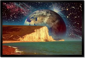 Poszterek keretben 60x40 Bolygó a szikla mögött