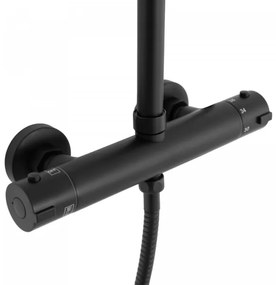 REA-P8804 - BLISS zuhanykészlet termosztátos csapteleppel, matt fekete