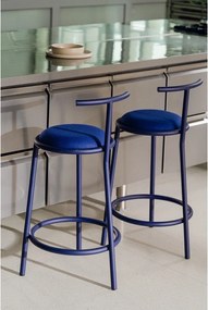 Kék fém bárszék (ülésmagasság 68 cm) Hogo – noo.ma