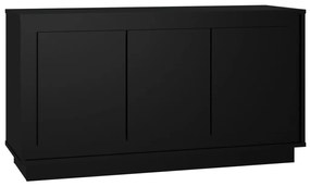 fekete szerelt fa tálalószekrény 102x35x55 cm
