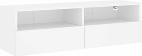 vidaXL fehér szerelt fa fali TV-szekrény 100 x 30 x 30 cm