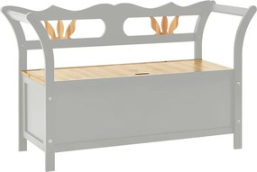 vidaXL szürke tömör fenyőfa pad 107 x 45 x 75,5 cm