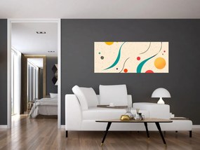 Kép - Minimalista színes illusztráció (120x50 cm)