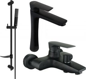 Mexen Axel DF72 fürdőkád szett, fekete 73813DF72-70