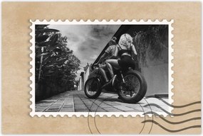 Poszterek 60x40 Szerelmes pár motoron