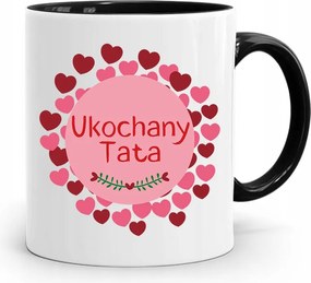 Bögre Fekete Apák Napi Ajándék Szeretett Apa nyomtatott fényképpel