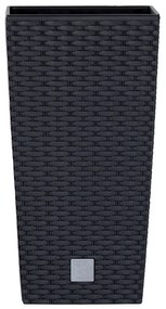Prosperplast Rato Square virágtartó, antracit 20x20x37,6 cm, M