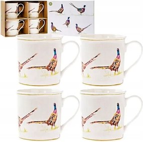 4 db-os fácános bögre szett