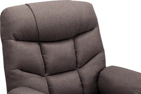 Állítható masszázs fotel, barna, HUDSON