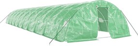 vidaXL zöld acélvázas melegház 100 m² 20 x 5 x 2,3 m