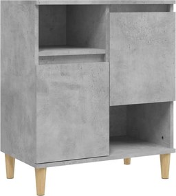 vidaXL betonszürke szerelt fa tálalószekrény 60 x 35 x 70 cm