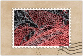 Poszterek 90x60 Piros halászháló