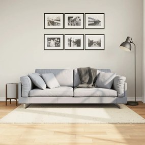PAMPLONA krémszínű magas szálú bolyhos modern szőnyeg 120x170cm