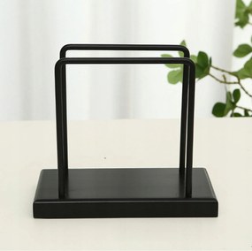 Szalvétatartó állvány fém, fekete