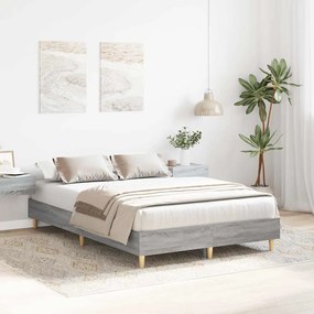 sonoma tölgyszínű szerelt fa ágykeret matrac nélkül 120 x 200cm