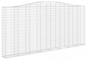 2 db íves horganyzott vas gabion kosár 400x30x180/200 cm