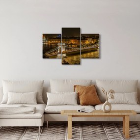 Éjszakai város képe (90x60 cm)