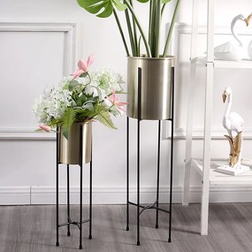 Virágtartó, fekete/arany, JUDE TYP 2