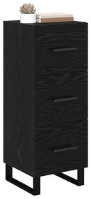 Széf fiókkal Fekete tölgy 34,5 x 34 x 90 cm Műszaki fa és vas