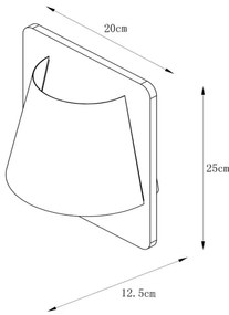 Lucide 77281/01/76 - Fali lámpa IDAHO 1xE14/15W/230V