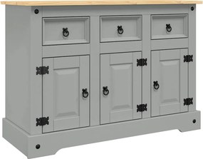 vidaXL Corona szürke tömör mexikói fenyő tálalószekrény 112x43x78 cm