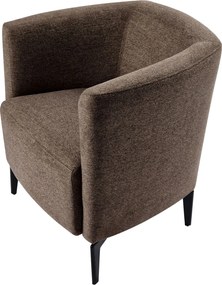 Design fotel, barna/fekete, KAPY