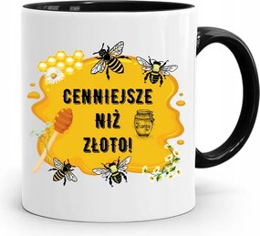 Fekete Bögre Méhésznek Értékesebb, Mint Az Arany! fényképes nyomattal