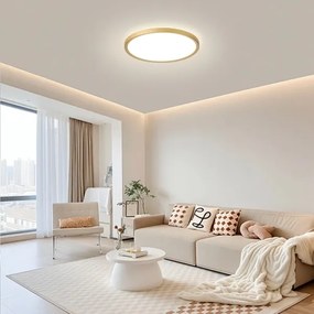 Brilagi - ULTRA SLIM LED fürdőszobai lámpatest LED/24W/230V átm. 42 cm arany IP54