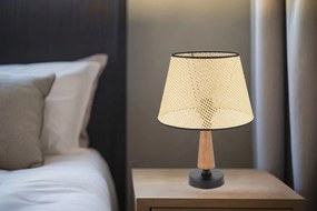Fém éjjeli lámpa, teve-barna, 20 cm – TR390FLH2729