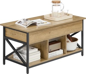 Dohányzóasztal TAYLOR ARTISAN kihúzható asztallappal 100x50 cm