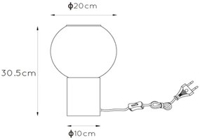 Lucide 45502/01/30 - Asztali lámpa MARIUS 1xE27/40W/230V fekete