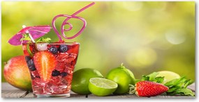 Fotótapéta üvegfalra Gyümölcsös koktél 140x70