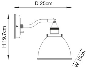 Endon 98746 - Fali spotlámpa FRANKLIN 1xE14/7W/230V réz