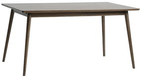 Barna bővíthető étkezőasztal tölgyfa dekoros asztallappal 150x90 cm Barrali – Unique Furniture