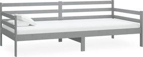 vidaXL szürke tömör fenyőfa kanapéágy 90 x 200 cm