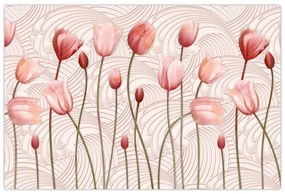 Kép - rózsaszín tulipán (90x60 cm)