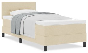 Boxspring Ágy Matrac Kream 100x200 cm Szövet