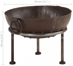 rusztikus vas tűztál Ø 40 cm